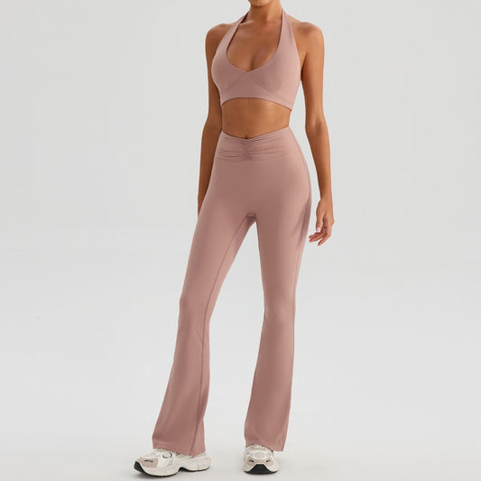 Sports Bra and Flare Legging Set