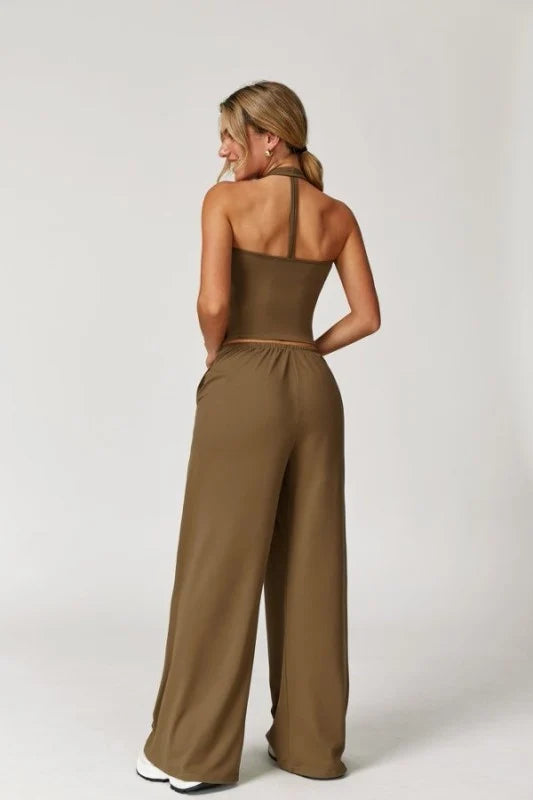 Drawstring Wide Leg Pants