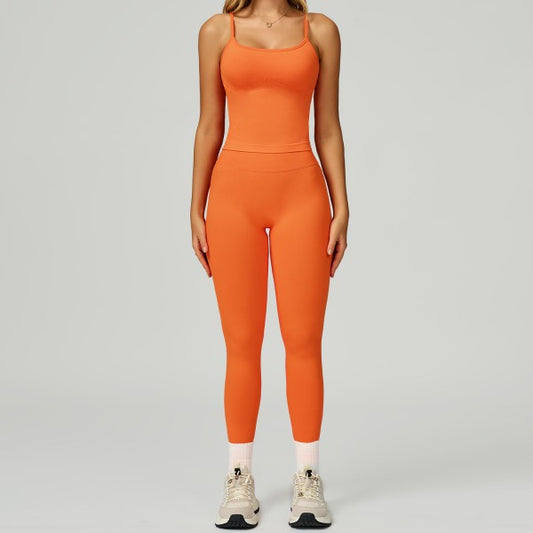 Sporty Bra and High Waist Pant Set