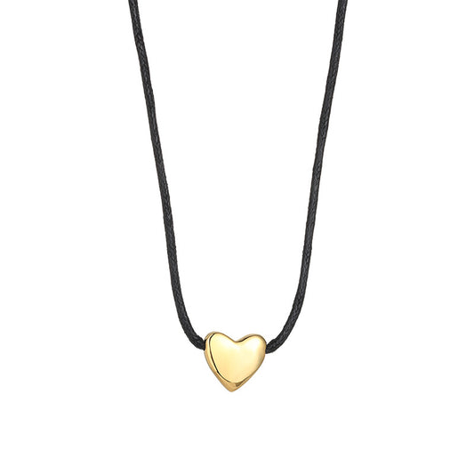Heart Charm Rope Necklace