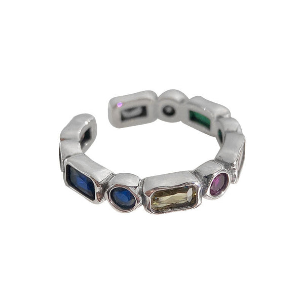 Vibrant Gemstone Sterling Silver Ring