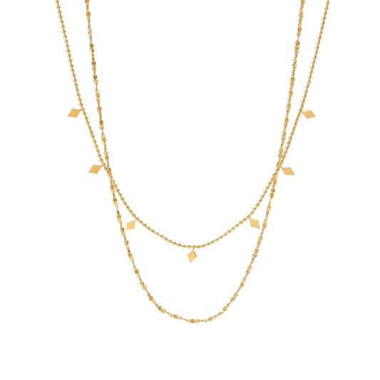 Double Fringe Boho Necklace