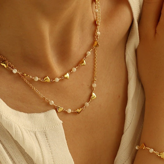 Alternating Shell and Hearts Chain