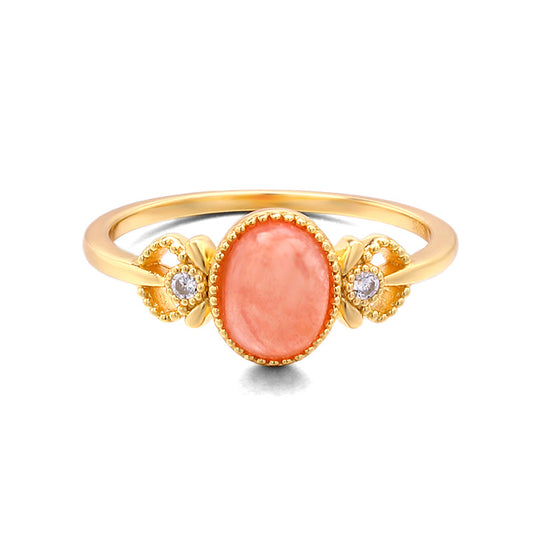 Rhodonite Gold Vermeil Ring