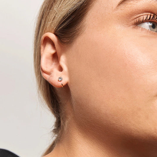 Muse Zircon Gold Vermeil Huggies