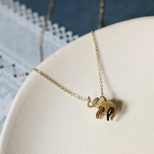 Lucky Elephant Movable Necklace