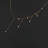 Sparkle Teardrop Chain Necklace