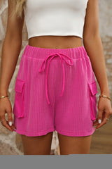 Bright Pink Cargo Pocket Wide-leg Shorts