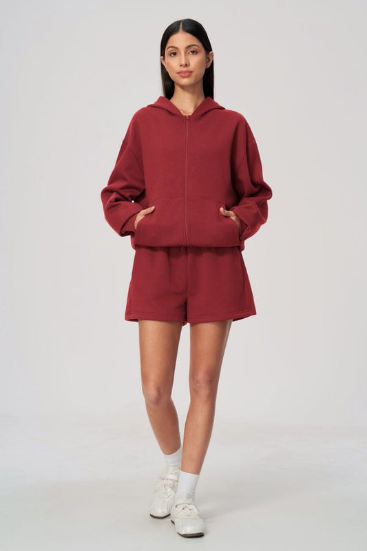 Zip Up Hoodie and Sporty Shorts