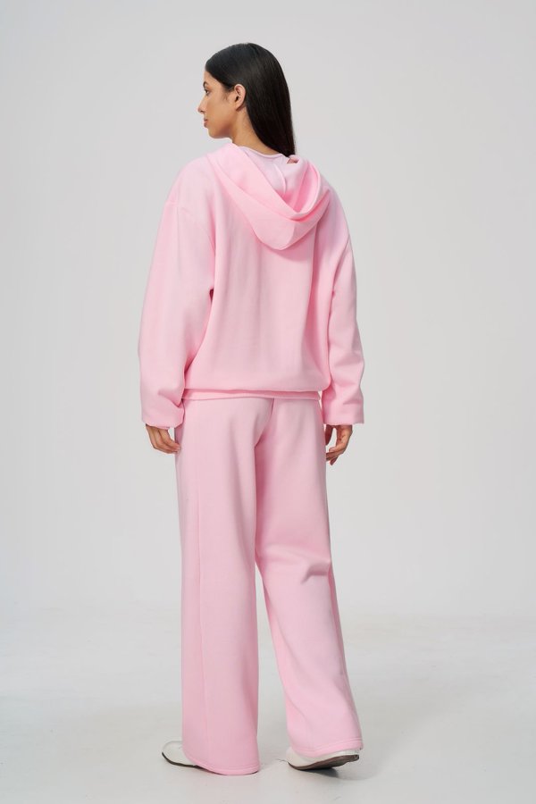Zip Up Hoodie and Wide Leg Sweatpants Set