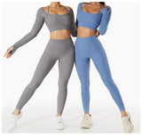 Sculpt Square Neck Two Piece Workout Set