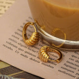 Grooved Buckle Earrings