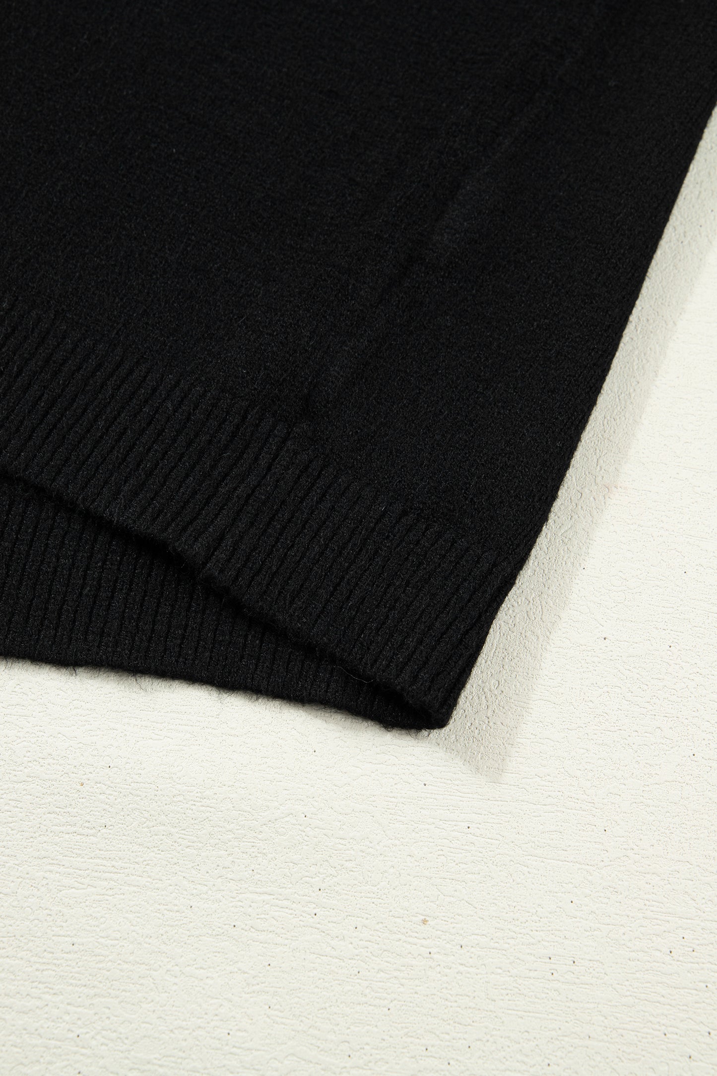 Black Heart Detail Contrast Cuffs Baggy Sweater