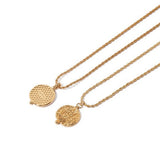 Embossed Coin Chain Necklace