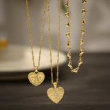 Zircon Inlaid Heart Necklace Collection