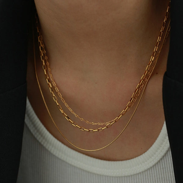 Dainty Chain Necklace Trio