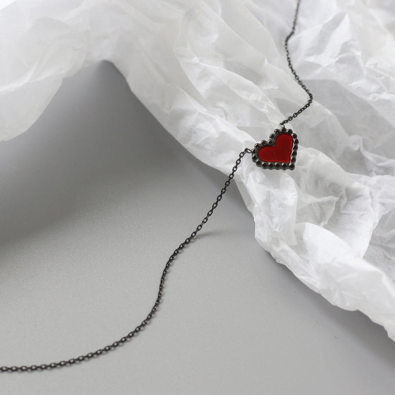 Red Heartbeat Chain Necklace