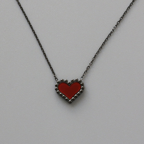 Red Heartbeat Chain Necklace