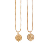 Embossed Coin Chain Necklace