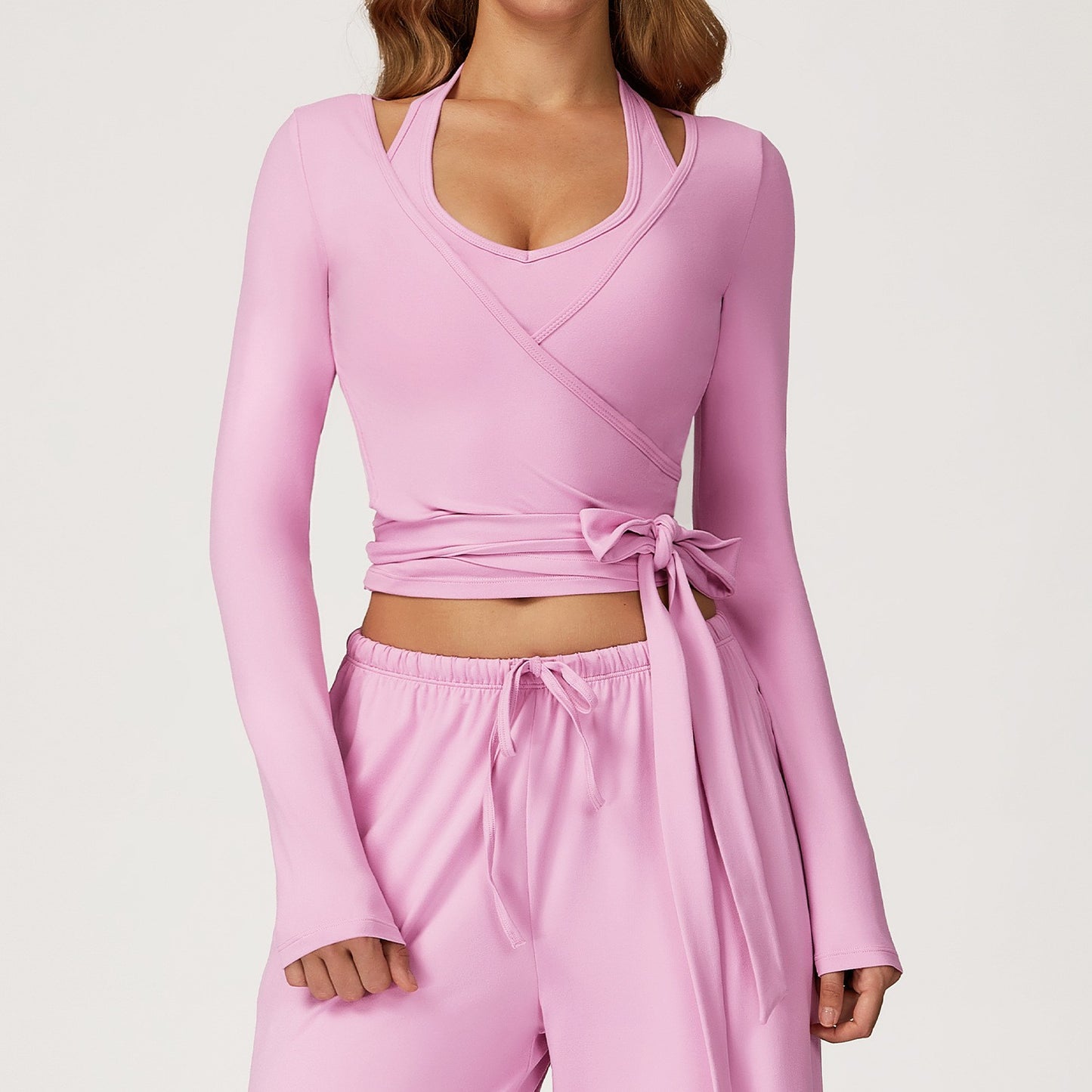 Long-Sleeved Ballet Wrap Top