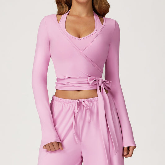 Long-Sleeved Ballet Wrap Top