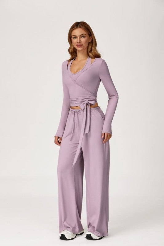Long-Sleeved Ballet Wrap Top