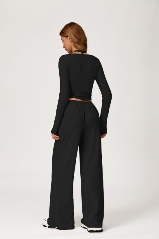 Long-Sleeved Ballet Wrap Top