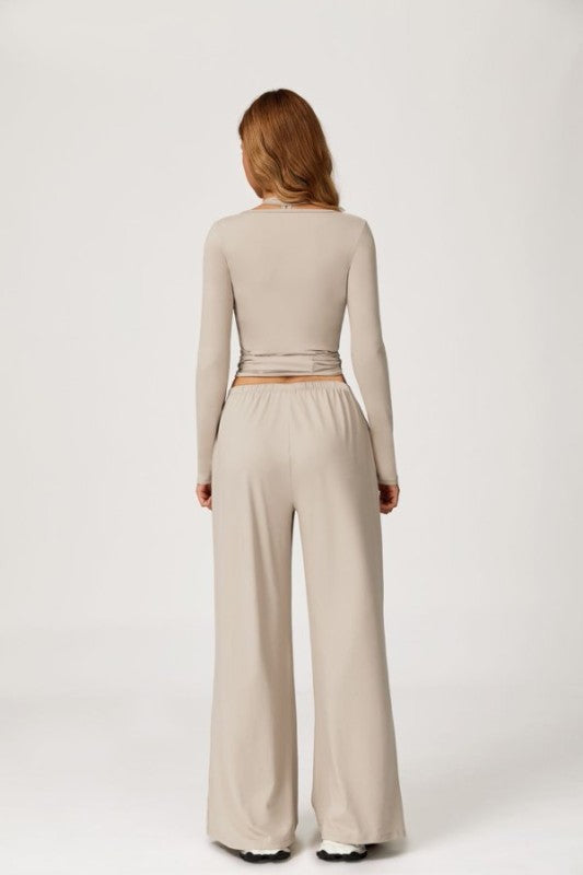 Long-Sleeved Ballet Wrap Top