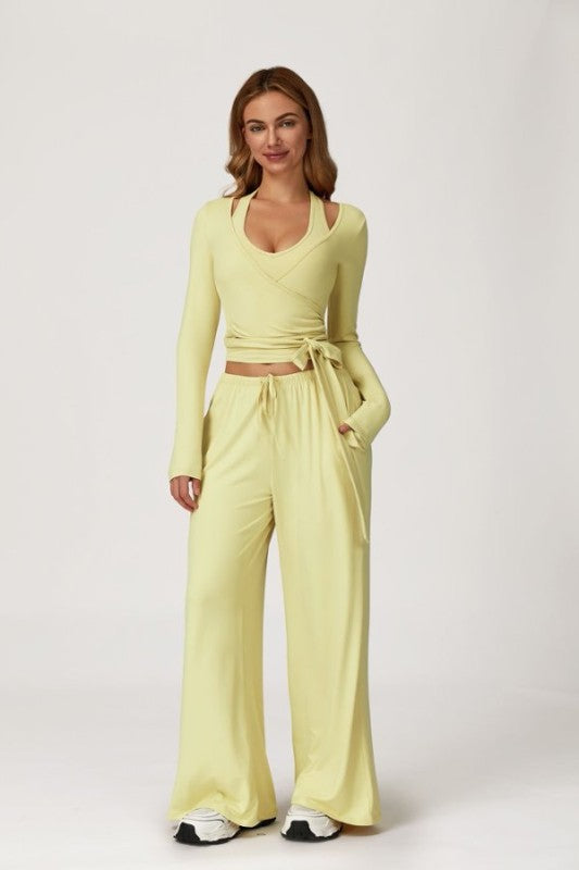 Long-Sleeved Ballet Wrap Top