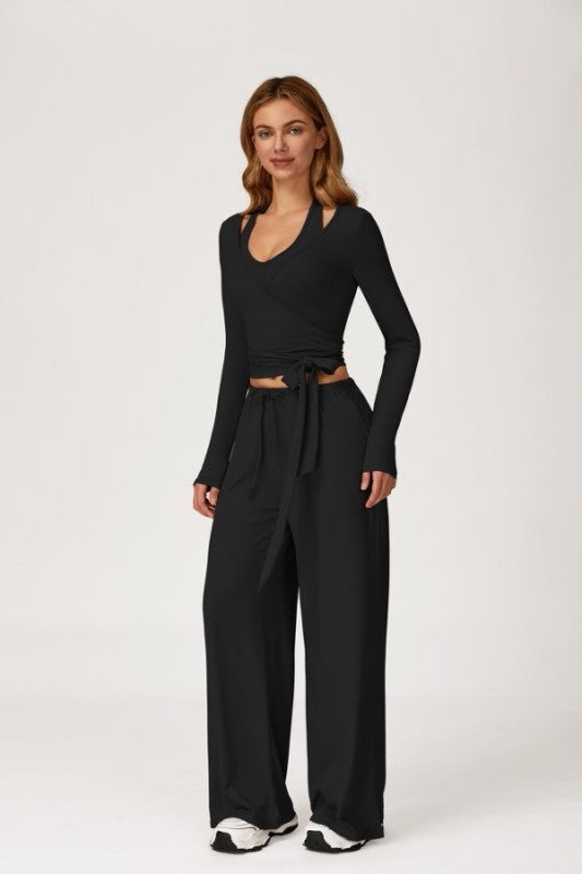 Long-Sleeved Ballet Wrap Top