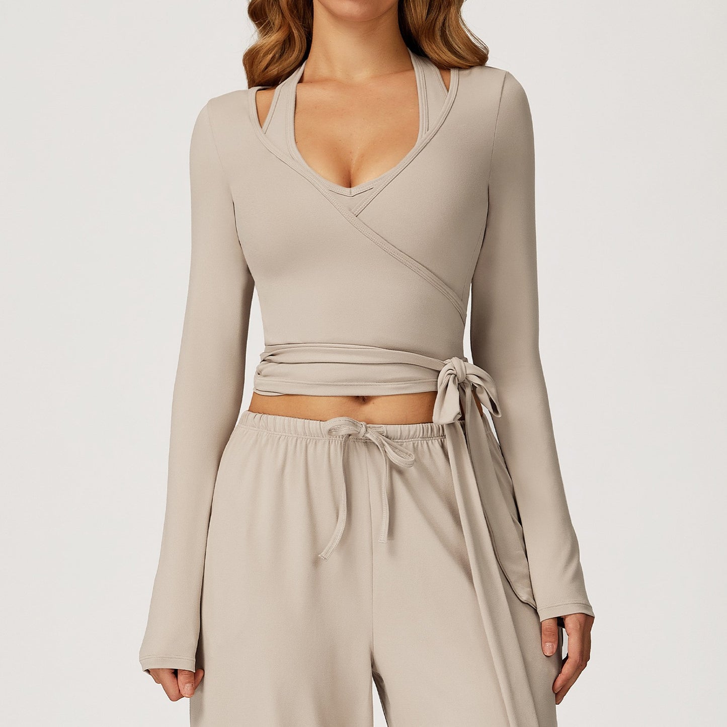 Long-Sleeved Ballet Wrap Top