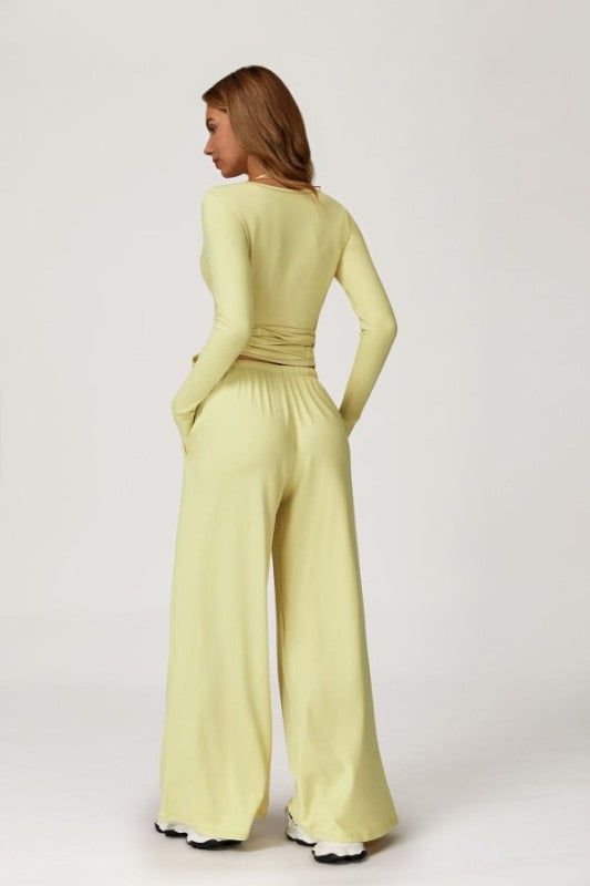 Long-Sleeved Ballet Wrap Top