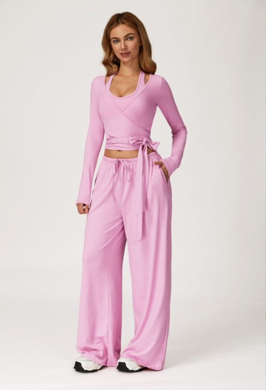 Long-Sleeved Ballet Wrap Top