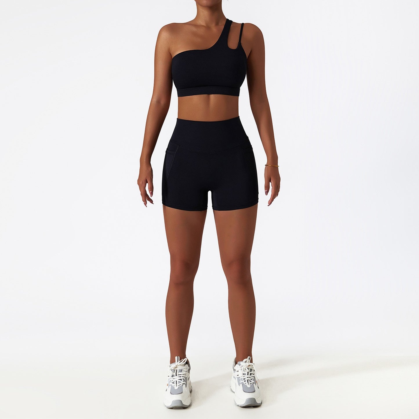 Sports Bra and Shorts With Pocket Set