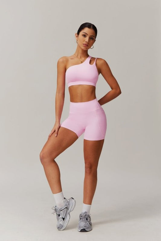 Sports Bra and Shorts With Pocket Set