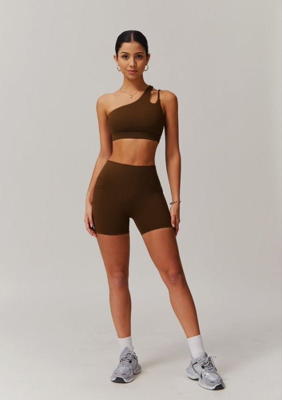 Sports Bra and Shorts With Pocket Set