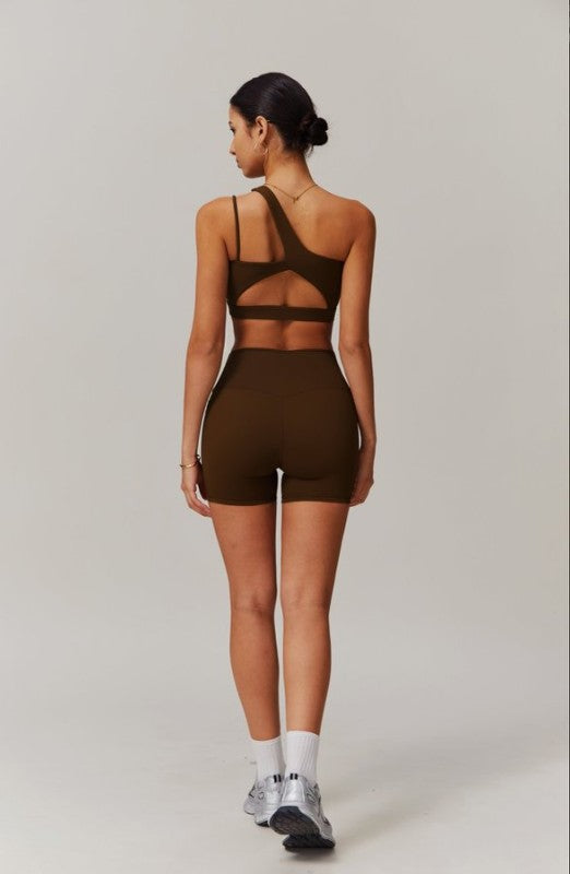 Sports Bra and Shorts With Pocket Set