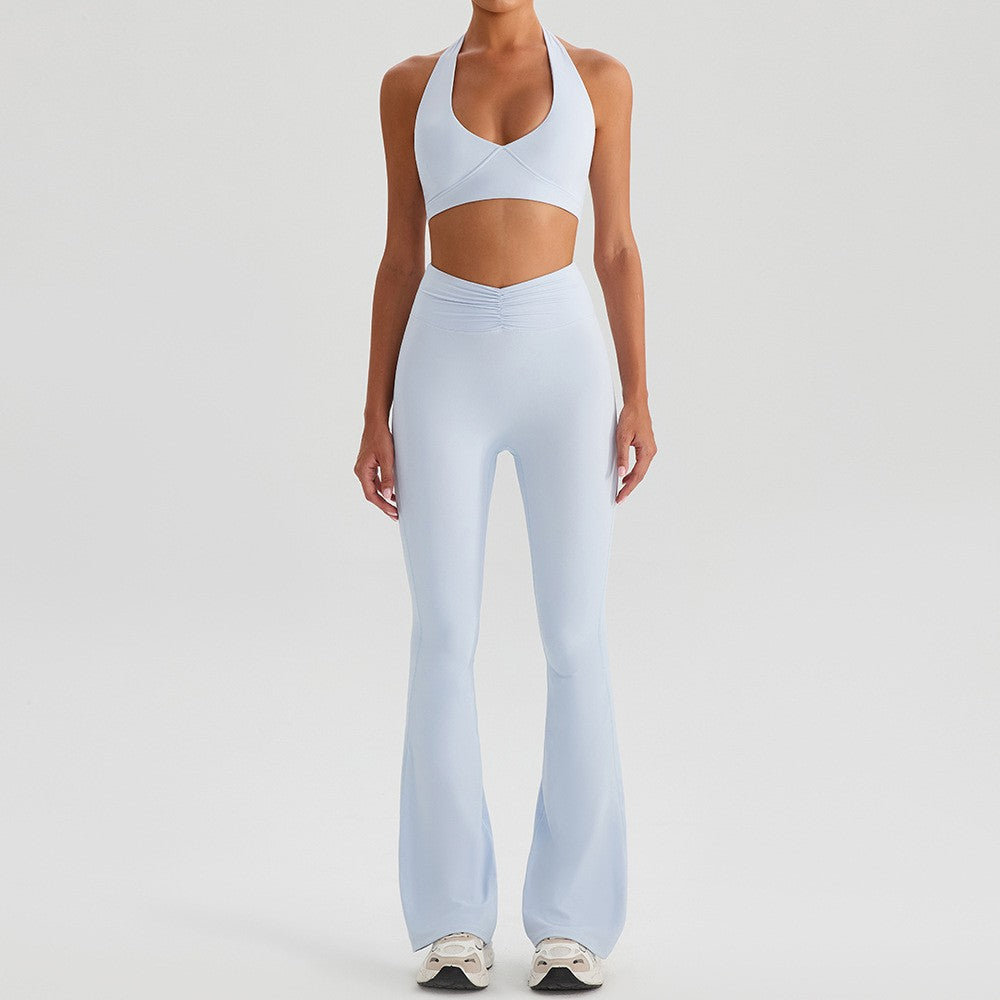Sporty Bra and Flare Legging Set