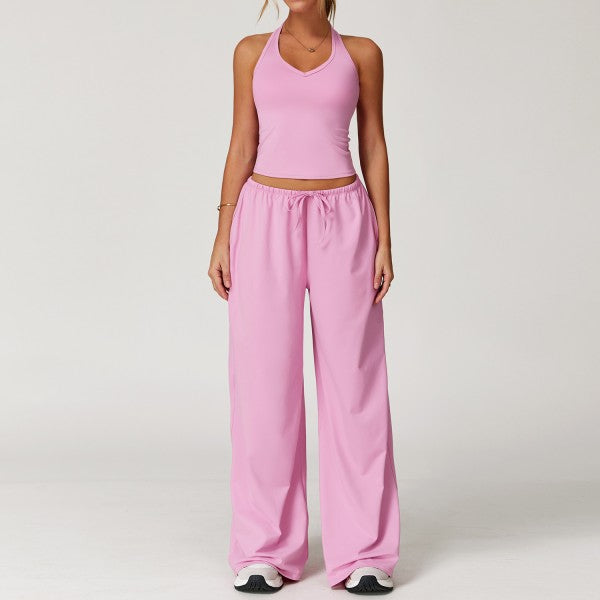 U-Neck Tank Top and Pants Set