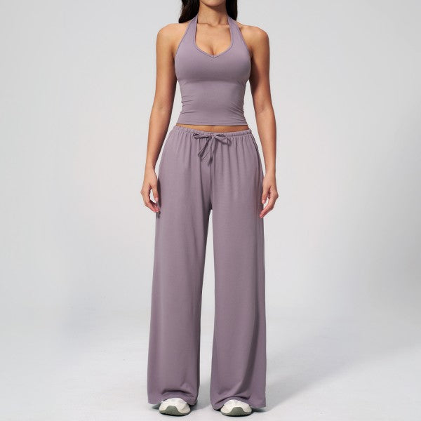 U-Neck Tank Top and Pants Set