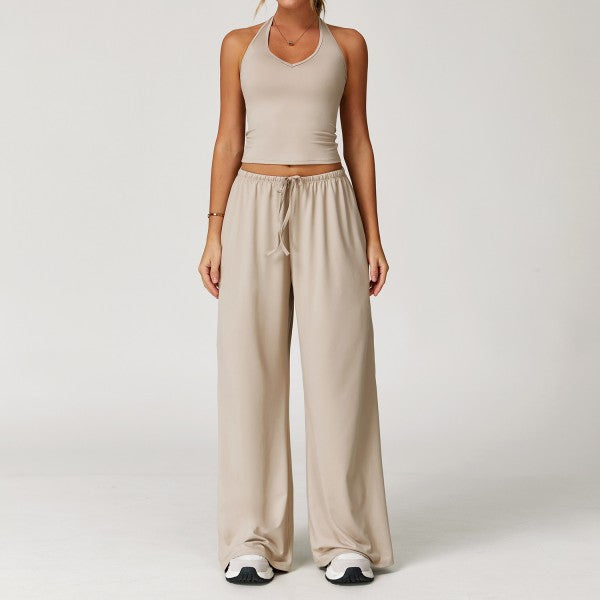 U-Neck Tank Top and Pants Set