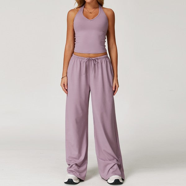 U-Neck Tank Top and Pants Set