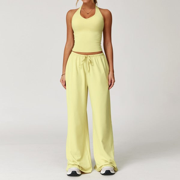 U-Neck Tank Top and Pants Set