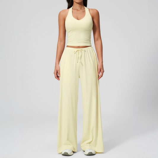 U-Neck Tank Top and Pants Set