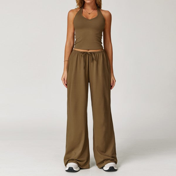 U-Neck Tank Top and Pants Set