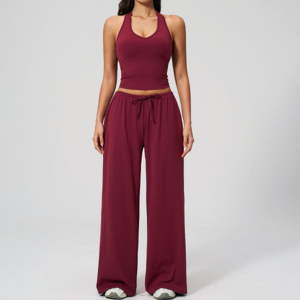 U-Neck Tank Top and Pants Set