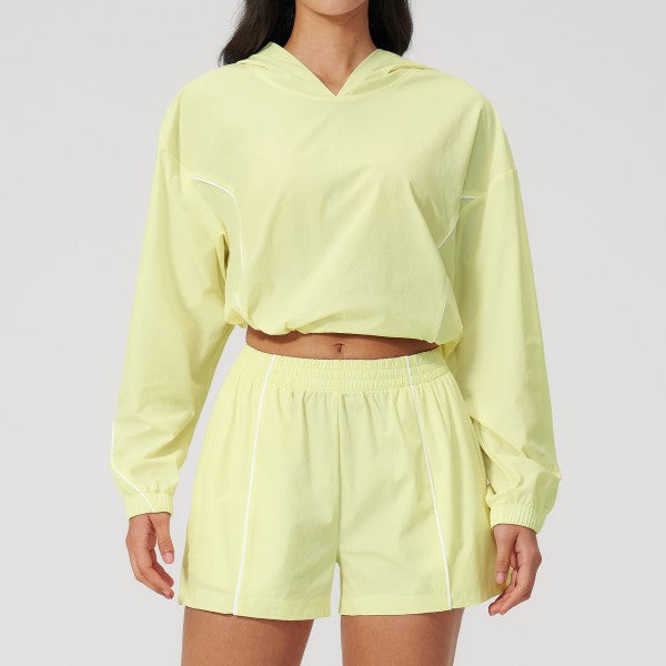 Breathe Long Sleeve Hoodie and Shorts Set