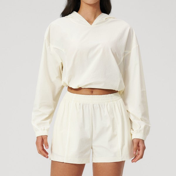 Breathe Long Sleeve Hoodie and Shorts Set