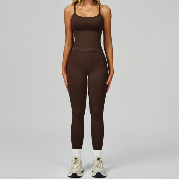 Sporty Bra and High Waist Pant Set