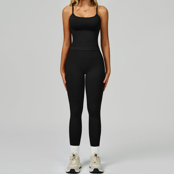 Sporty Bra and High Waist Pant Set